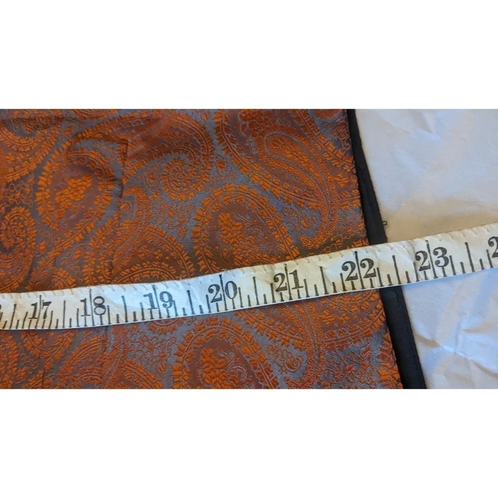 Barry Wang Vest Set, NWT, 2XL, Orange/Rust, Silk
